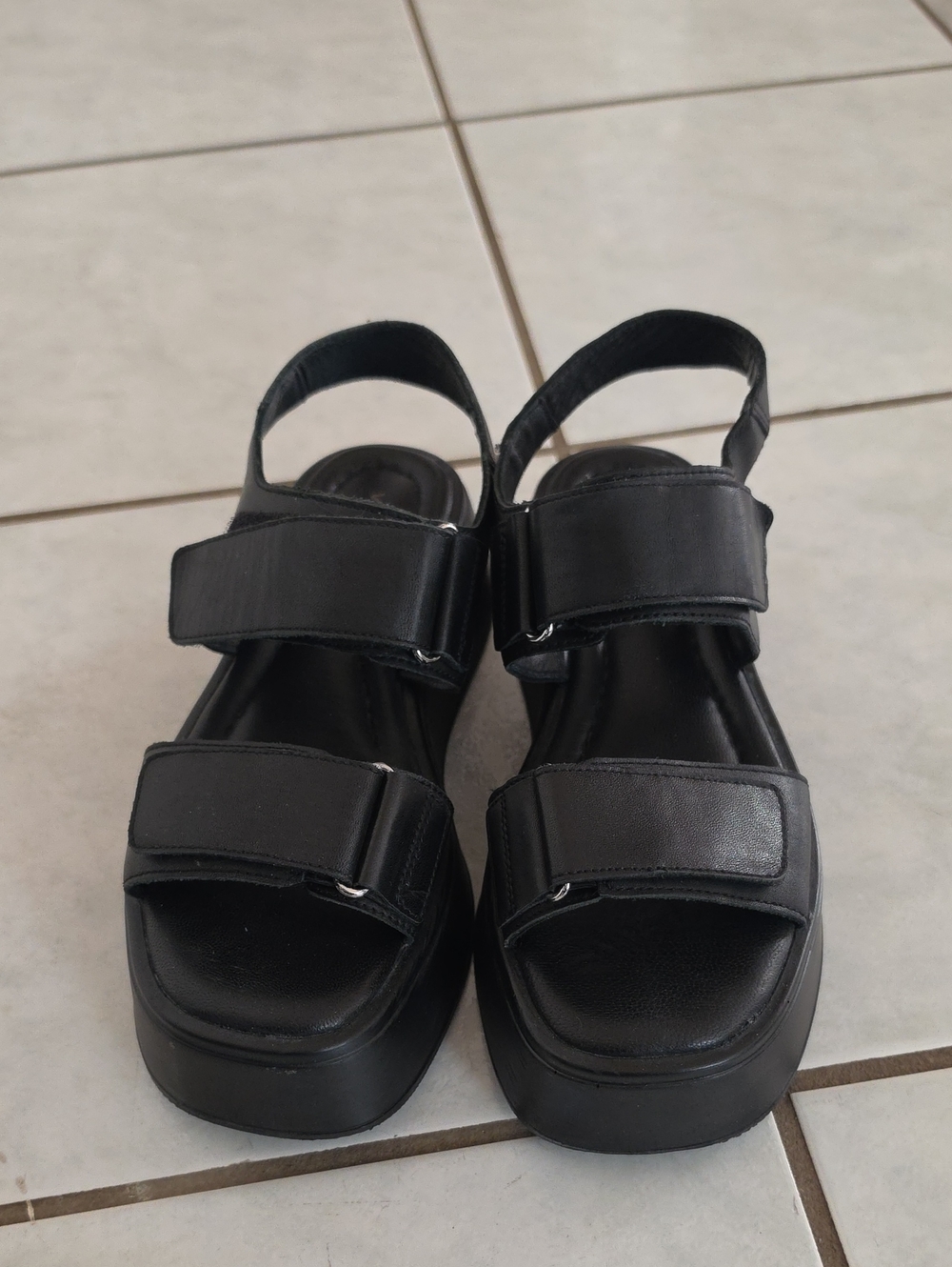 Vagabond Leather Platform Chunky Sandals